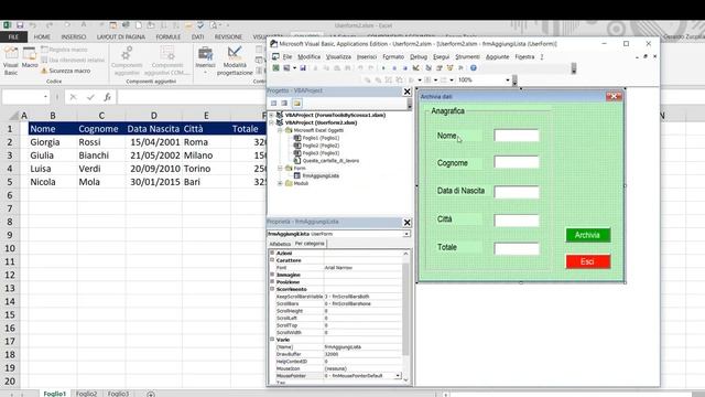 EM113 UserForm Excel VBA per popolare database (Parete 2/4) Ordine tabulazione, personalizzazioni смотреть онлайн