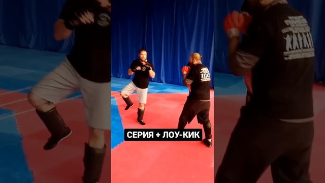 Серия ударов руками + лоу-кик - Striking Series + Low-kick. Sport Kicking for Self-Defense смотреть онлайн