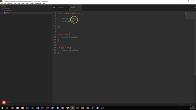Split screen into two sections responsive in HTML/CSS (5 Mins) смотреть онлайн
