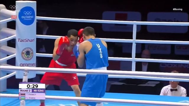 Thitisan Panmot (THA) Vs. Shakhobidin Zoirov (UZB) Olympic Qualifying Tournament SF’s (52kg)