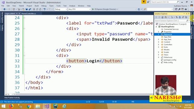 ASP.NET MVC Bootstrap | ASP.NET MVC Tutorial | By Mr.Sudhakar Sharma смотреть онлайн