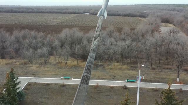 Место приземления Гагарина с высоты птичьего полёта ► Саратов. Март 2020 смотреть онлайн