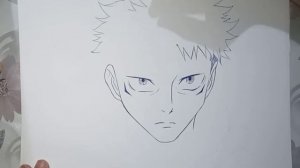 Как нарисовать Итадори Юджи