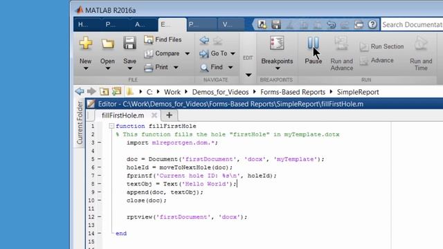 Forms-Based Report Generation Using Microsoft Word Templates - MATLAB Video смотреть онлайн