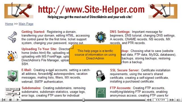 آموزش تصویری کار با کنترل پنل DirectAdmin - بررسی کلی درباره Direct Admin смотреть онлайн