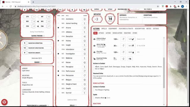 DnD Beyond Character Sheet смотреть онлайн