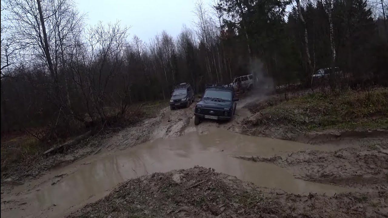 Секретный бункер, тяжёлое бездорожье бросили Outlander в лесу. Discovery 4, УАЗ на 37 колесах, Нива смотреть онлайн