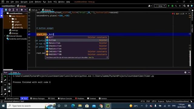 How to make Countdown Timer in Python | Python for Beginner's смотреть онлайн
