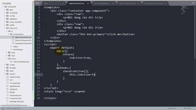 Laravel vs VueJs | Bài 8 Câu lệnh điều kiện V-IF và V-Show trong VueJS смотреть онлайн