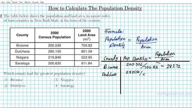 Learn how to Calculate Population Density 2'19Ju Geo Mathgotserved Regents Prep смотреть онлайн