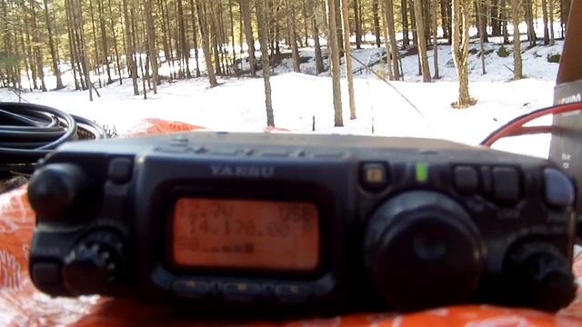Работаю в лесу на Yaesu FT-817.