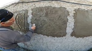 как  сделать  простую  декоративную  штукатурку  из  цемента  и  песка   без  навыков  штукатура