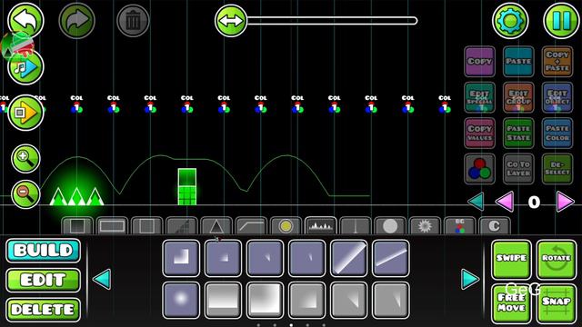 Как сделать радужный RTX декор на уровне в игре Geometry Dash