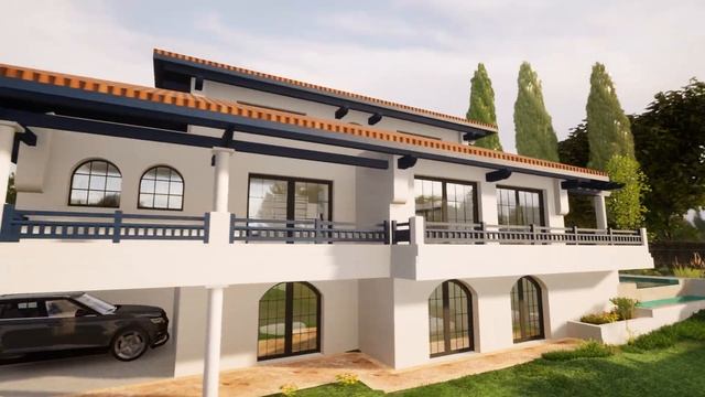 Projet rénovation-extension Pyla-sur-Mer, élégante villa Basque avec vue panoramique sur le Bassin смотреть онлайн