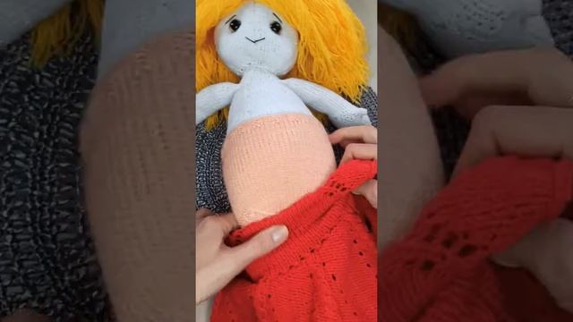 Doll knitting pattern. Описание куклы спицами. Мастер-класс кукла. Мк большая кукла в платье смотреть онлайн