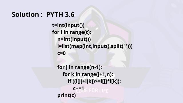 Pair Pain Problem Code: PAIRPAIN | CodeChef Solution | Python3 смотреть онлайн