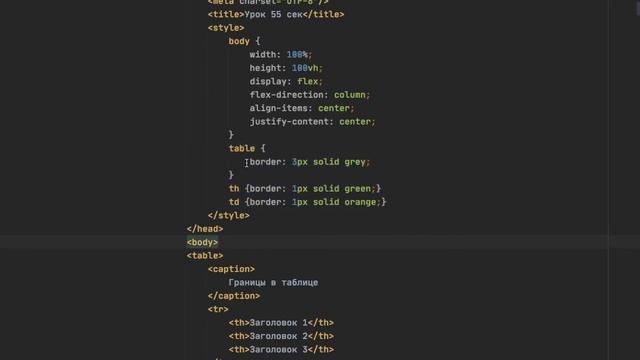 CSS с нуля. Таблица и свойство border смотреть онлайн