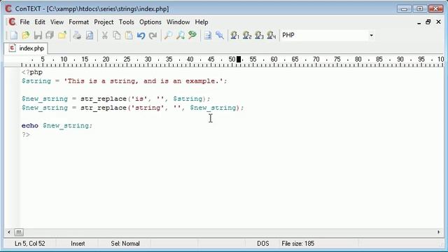 Beginner PHP Tutorial - 51 - String Functions: Replacing Predefined Part of a String смотреть онлайн