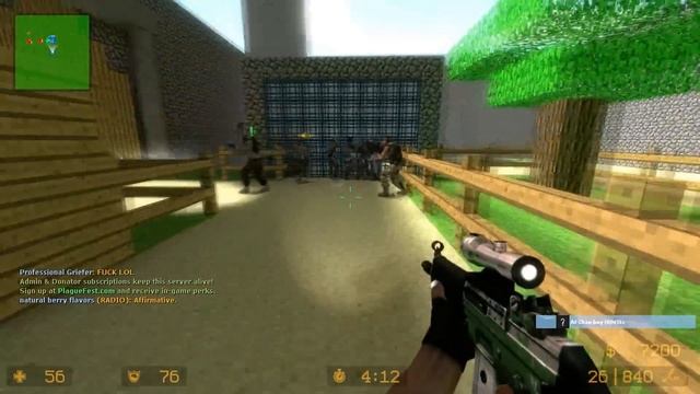 Counter Strike Source Zombie Escape mod online gameplay on ze Minecraft map смотреть онлайн