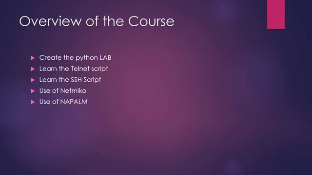 Python for Network Engineer : Course Overview смотреть онлайн