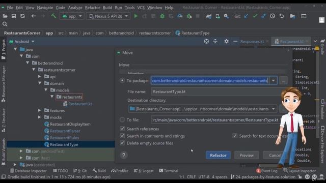 How to write clean Kotlin and Android code (24 Structuring packages by feature) смотреть онлайн