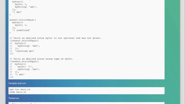 Using named parameters in JavaScript (based on TypeScript) смотреть онлайн