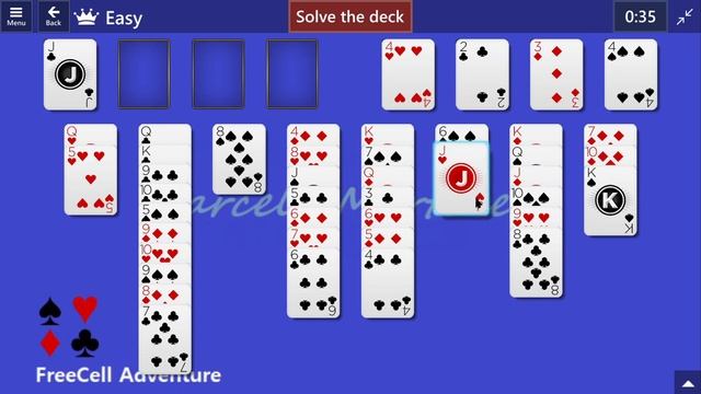 FreeCell Adventure Game #8 | July 7, 2023 Event | Easy смотреть онлайн