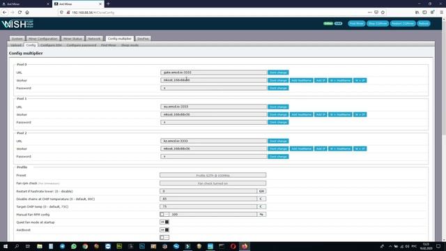 Установка и настройка прошивки VNISH для Antminer S17