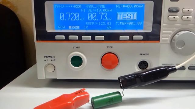 Электрический пробой конденсатора К42У-2 1мкФ 160В смотреть онлайн