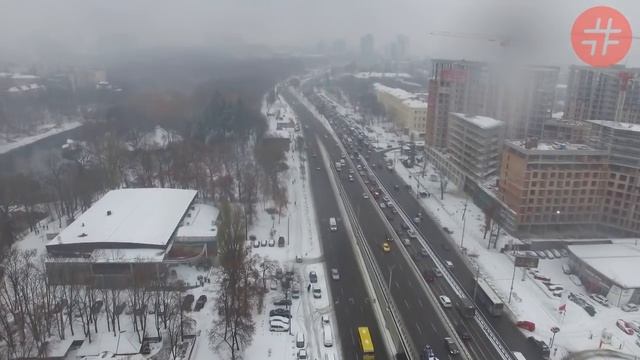 Первый снег в Киеве