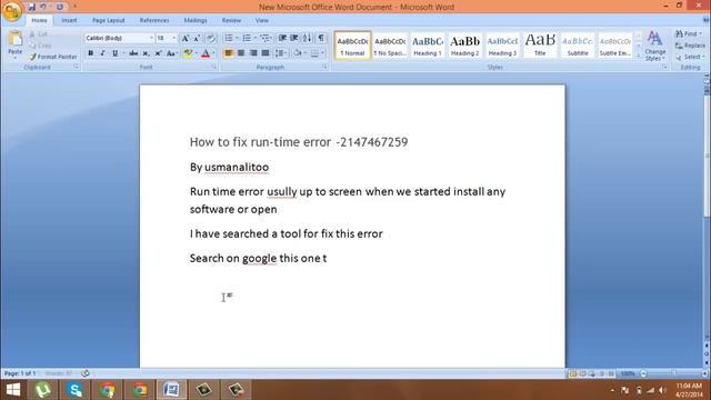 How To Fix Run-time Error -2147467259