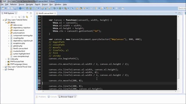 HTML5 Canvas Tutorial: Fill path & stroke path #3 смотреть онлайн