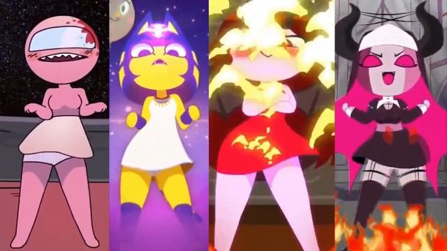 Among Us VS Ankha VS Gf Ver VS Sarvente dance meme animation смотреть онлайн