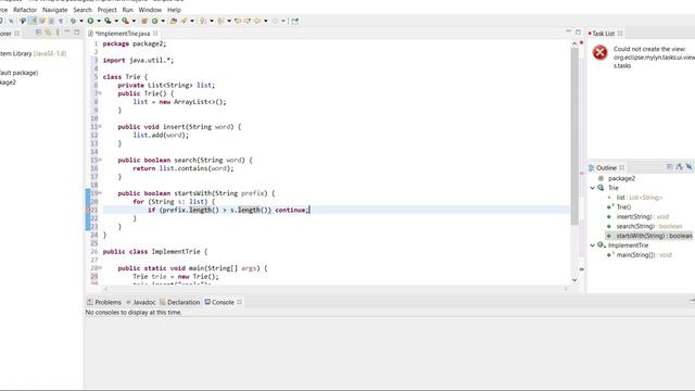 Implement Trie - Solving using ArrayLists смотреть онлайн