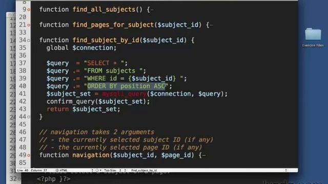105 Поиск объекта в базе данных (Lynda.com) Изучаем php смотреть онлайн