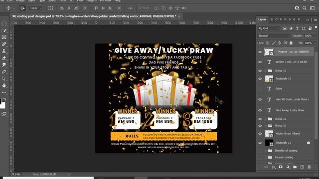 How to design Lucky Draw Social Media post in Adobe Photoshop CC 2021 #photoshop2021 #socialmedia смотреть онлайн