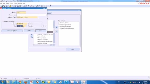 04 Oracle Inventory Part 4 Define workday calendar смотреть онлайн