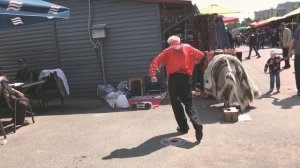 Питер. Уделка. Удельный рынок. Танцы. Индийские танцы. Дед. Огонь