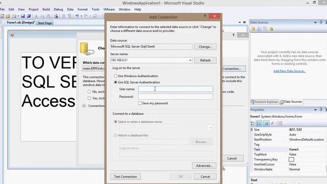 How to verify MS SQL Server connection смотреть онлайн