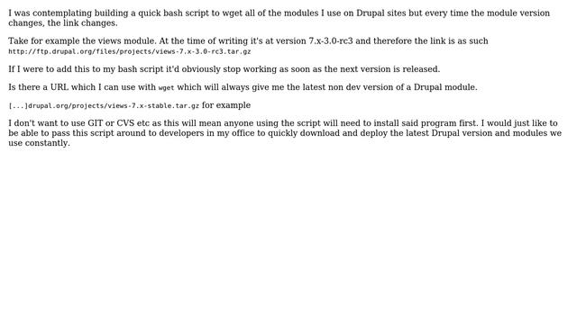 Drupal: Using wget to get the latest module version смотреть онлайн