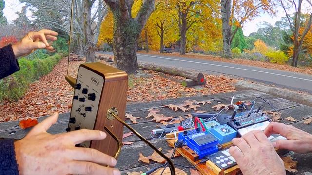 Village Bench Jam - THE GHOSTS OF AUTUMN impro on Claravox & #volcafm2 #theremin Blue Mountains смотреть онлайн