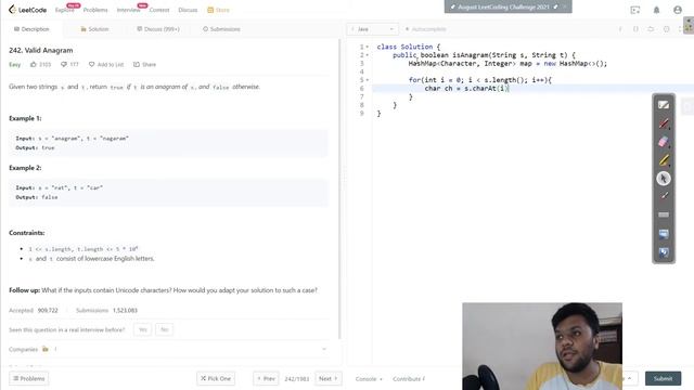 Valid Anagram | LEETCODE - 242 || 2 Ways + Article смотреть онлайн