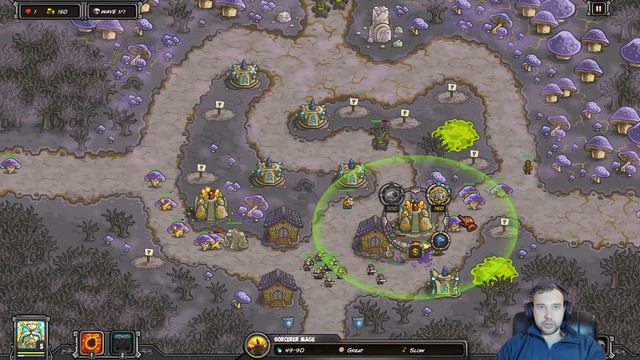 Грибной Лес - Ветеран - Железный Челлендж: Fungal Forest, Veteran, Iron Challange - Kingdom Rush смотреть онлайн