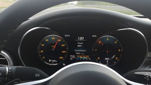 Mercedes-Benz C 200d (2020) - Consumption On 130 Km/h