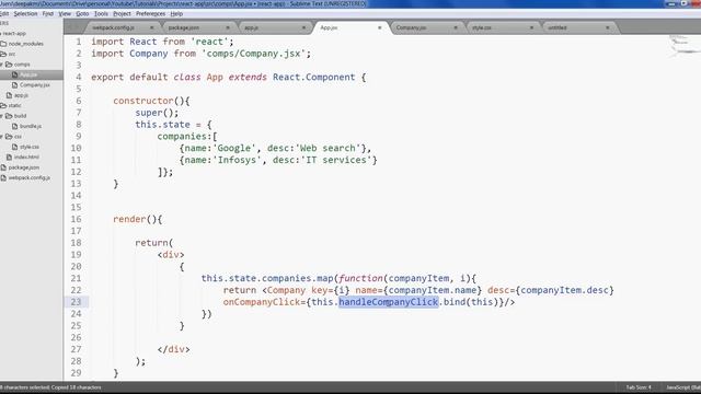 ReactJS \ React JS Tutorial For Beginners - #8 - Events смотреть онлайн