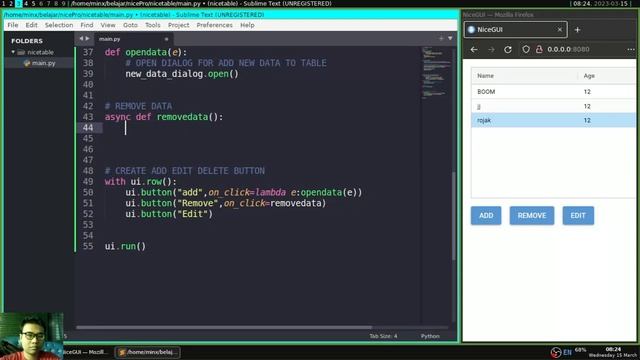 NiceGui Tutorial - DataTable Crud Todo смотреть онлайн