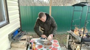 Стейки форели на мангале