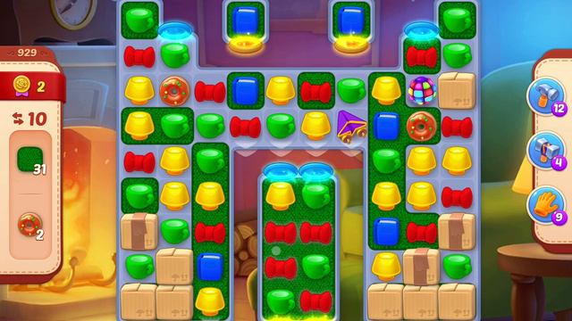 HomeScapes Level 929 no boosters (17 moves) смотреть онлайн