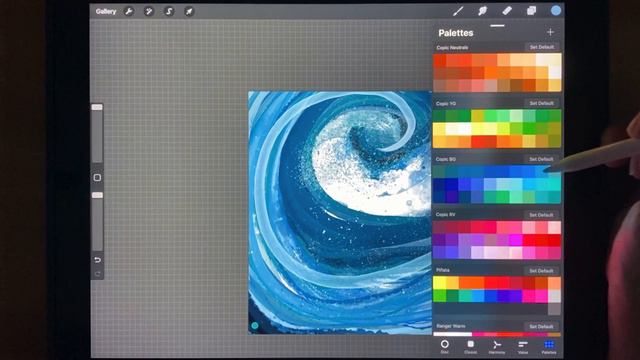 Painting a Wave in Procreate with Digital Alcohol Ink смотреть онлайн