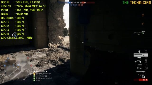 Overclocked Ryzen 3-1300X + GTX 1050 Ti | Battlefield 1 (Multiplayer) @ 1080p Ultra Settings смотреть онлайн